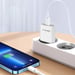 LinQ Cargador de pared para iPhone con cable Lightning Carga Rápida Blanco