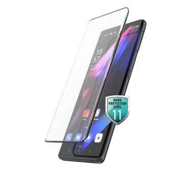 Cristal protector 3D de pantalla completa para Oppo Find X3 Pro 5G, negro