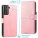 imoshion Étui de télephone portefeuille pour Samsung Galaxy S21 Plus - Rose
