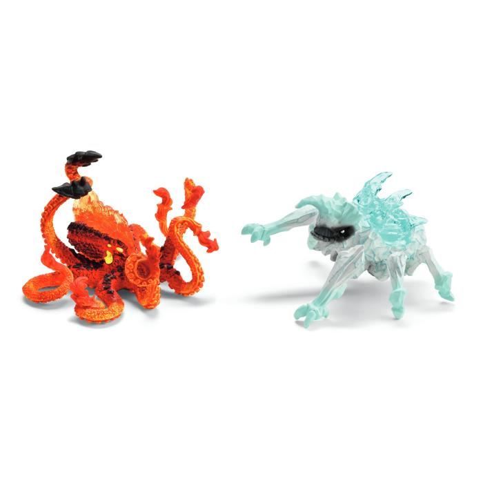 Figurines Duo Pieuvre de Lave vs Insecte de Glace SCHLEICH 70826 Eldrador Creatures Pour enfant dès