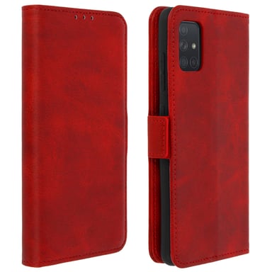 Funda Samsung Galaxy A51 función monedero y soporte – Rojo