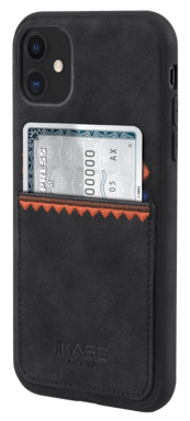 Bohemia Slim Case avec fente pour carte de crédit pour Apple iPhone 11, Noir olive