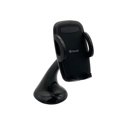 Muvit Support Voiture Universel 2 en 1 avec Pince Extensible à 92mm Noir