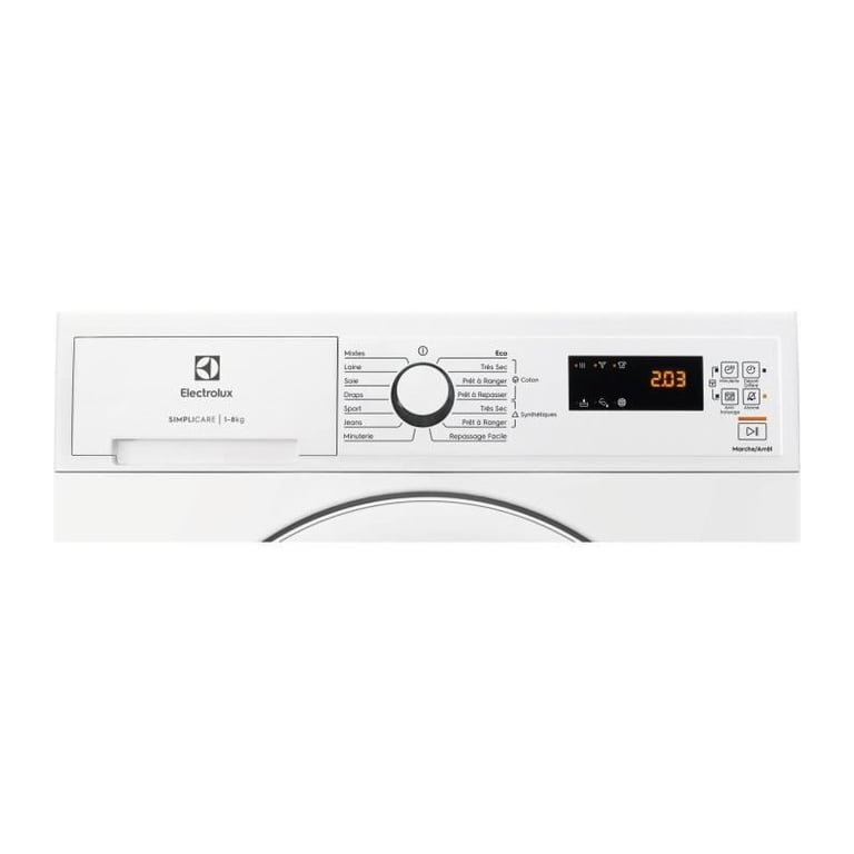 Seche linge pompe a chaleur ELECTROLUX EDH1281UC 8 kg L60cm Classe A++ - vue 6