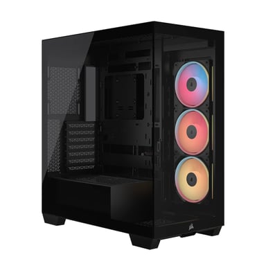 Corsair 3500X LX-R RGB Boîtier Moyen Tour en Verre Trempé avec Ventilateurs RGB Préinstallés