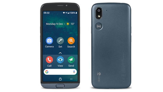 Doro 8050 13,8 cm (5.45'') SIM unique Android 9.0 4G USB Type-C 2 Go 16 Go 3000 mAh Noir