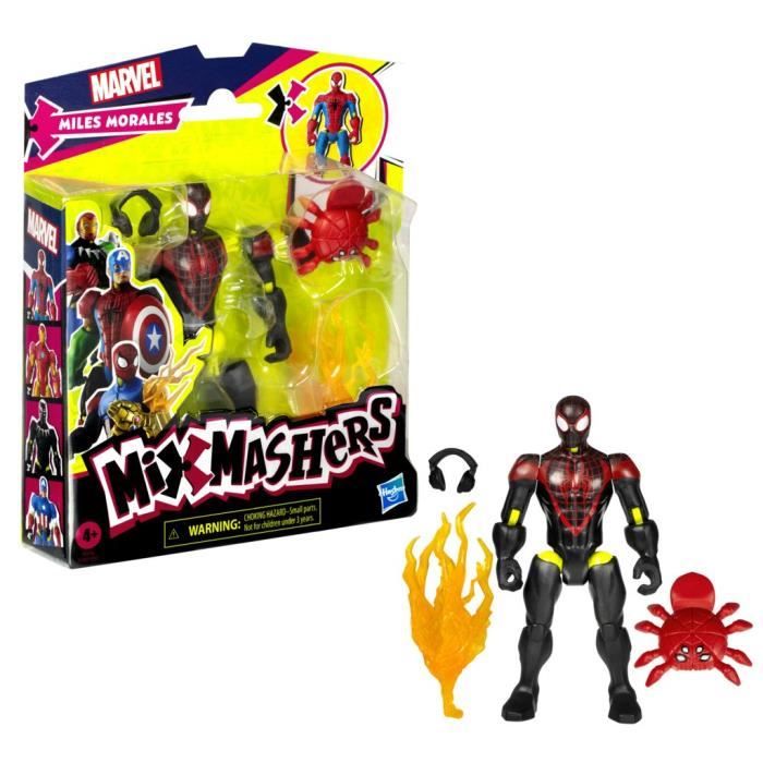 MixMashers Miles Morales, figurine personnalisable a mélanger et combiner avec accessoires, Marvel, Des 4 ans - Neuf