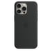 Coque en silicone avec MagSafe pour iPhone 15 Pro Max Noir