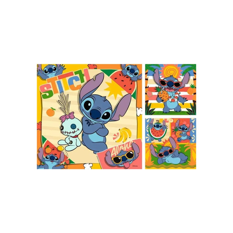 Puzzles 3x49 pièces : Aloha ! Disney Stitch Ravensburger France - vue 4