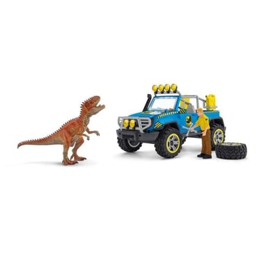 Schleich C Voiture tout-terrain avec avant-poste Dino jouet dinosaure pour enfants dès 4 ans 41464 DINOSAURS Bleu pour garçon - vue 5