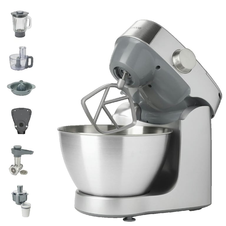 Kenwood Prospero+ KHC29A.R0SI Robot de Cuisine Bol 4 3 en Acier Inoxydable 10 Accessoires Hachoir Blender en Verre Presse Agrumes Extracteur de Jus et Plus Balance intégrée
