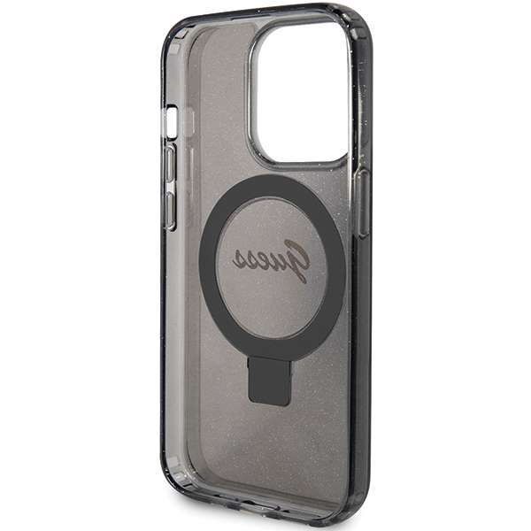 Guess Carcasa MagSafe para iPhone 15 Pro MagSafe con soporte Negro