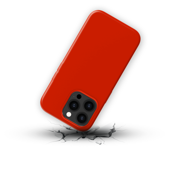 Coque antichoc en gel de silicone doux pour Apple iPhone 14 Pro, Rouge Ardent