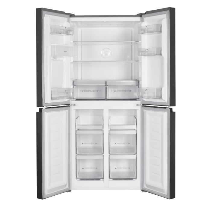 Réfrigérateur 4 portes avec distributeur d'eau Total No Frost L79 cm x H 180 cm Inox Classe D - vue 5