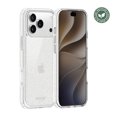 Coque hybride étincelante invisible GEN 2.0 83% de plastique recyclé pour Apple iPhone 18 Pro Max, Transparente