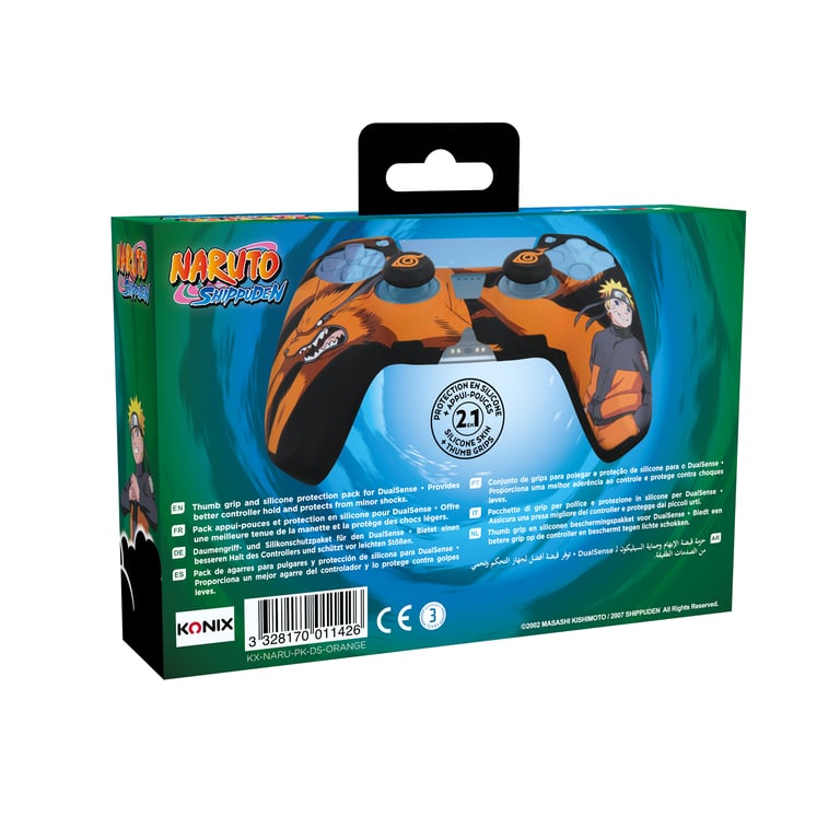 Coque de Protection KONIX Pour manette DualSense PS5 Silicone Appuie Pouces Motif Konoha et Naruto - vue 8