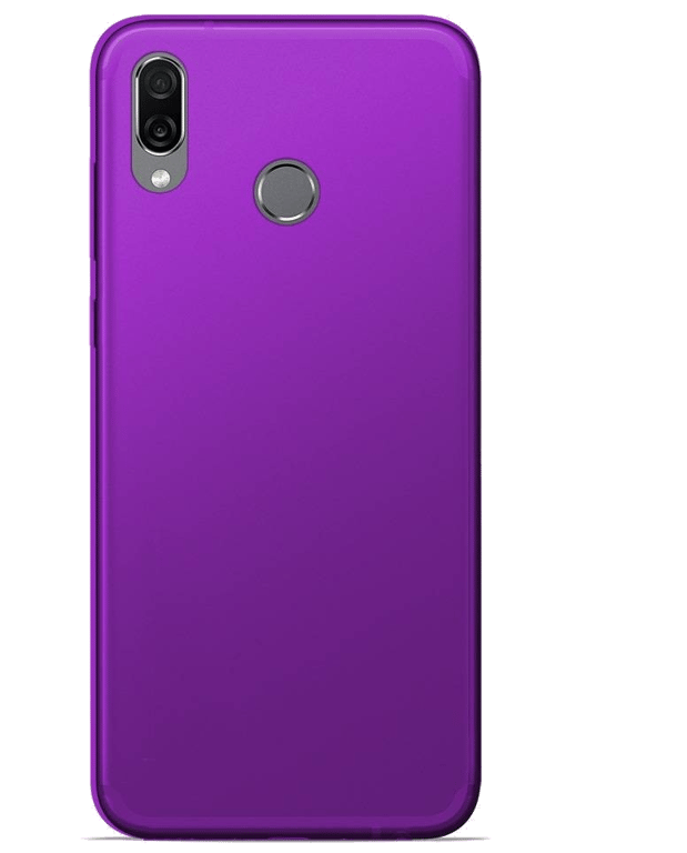 Coque silicone unie compatible Givré Violet Huawei Honor Play