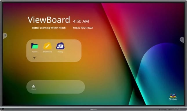 Viewsonic IFP7550-5F tableau blanc interactif 190,5 cm (75'') 3840 x 2160 pixels Écran tactile Noir HDMI