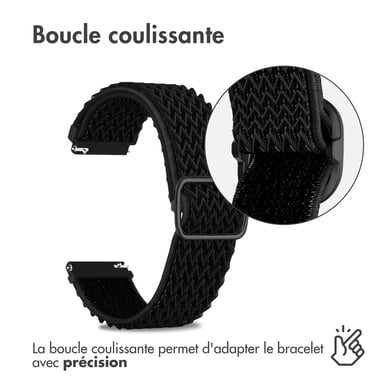 imoshion Bracelet en nylon élastique - Connexion universelle 18 mm - Noir
