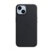 Coque en cuir avec MagSafe pour iPhone 14 Noir