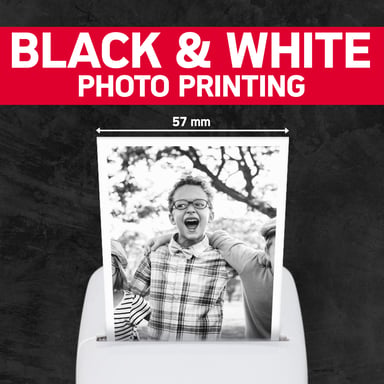 AGFA PHOTO Realipix Pocket P - Impresora fotográfica térmica portátil (impresión en blanco y negro sin tinta, Bluetooth, batería de litio) Blanco