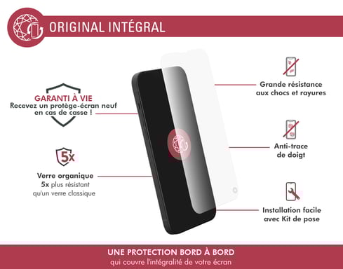 Pack Protège-écran iPhone 16e 2.5D Original + 1 Protège Lentille + Garantie à vie - Certifié GRS Force Glass
