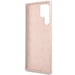 Funda Guess de silicona con logo metálico « Script » para Samsung S23 Ultra, rosa