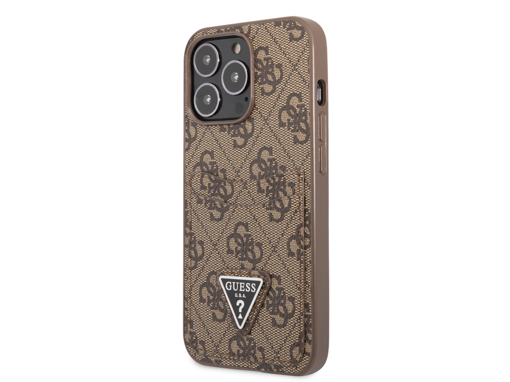 Guess Coque pour Apple iPhone 14 Pro PU 4G Porte-cartes