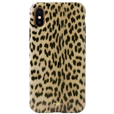 PURO Funda para Apple iPhone XS Max Serie Glam Leopard Chic y Resistente Beige