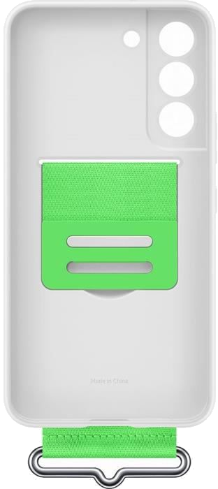Coque Silicone avec laniere Samsung Galaxy S 22 Blanc