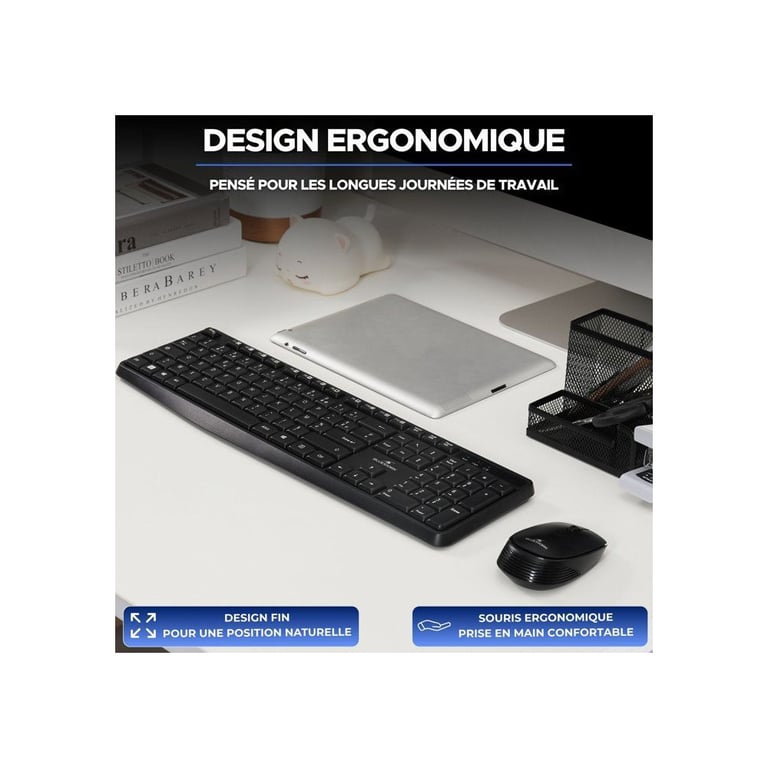 Clavier Filaire Bluestork KB Media Office – 15 Raccourcis Multimédias AZERTY - vue 3