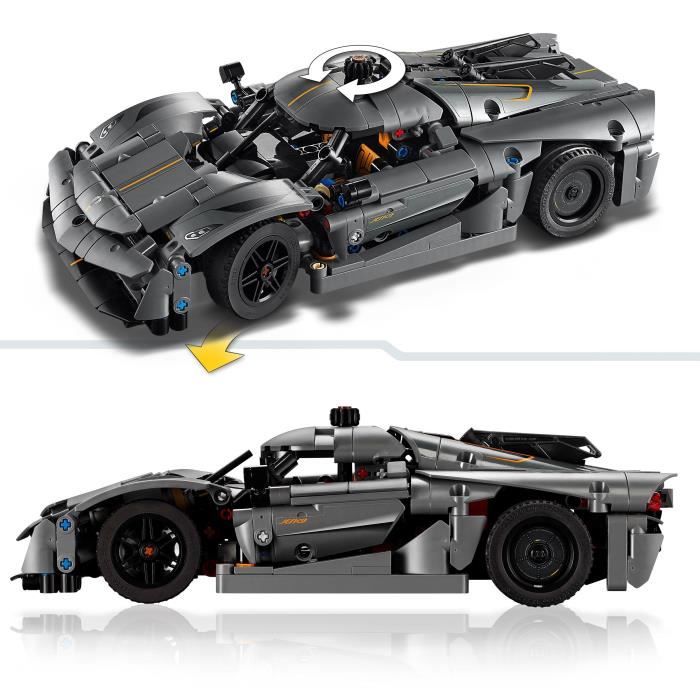 LEGO Technic 42173 : Hypercar Koenigsegg Jesko Absolut Grise - Construction de Luxe - Neuf
