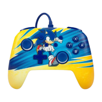 Manette filaire PowerA Sonic Boost pour Nintendo Switch, Jaune, bleu