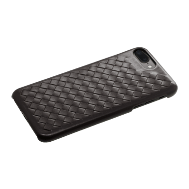 Custodia Treccia in vera pelle per Apple iPhone 6 Plus/6s Plus/7 Plus/8 Plus, Marrone
