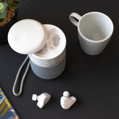 Akashi Kanzen Cuffie senza fili per chiamate/musica Bluetooth Bianco