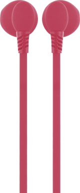 Auriculares con cable de 3,5 mm y cable plano rosa Bigben