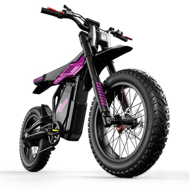Moto de cross eléctrica Cleytro FM110 para adultos, batería de 48 V y 25 Ah, suspensión completa