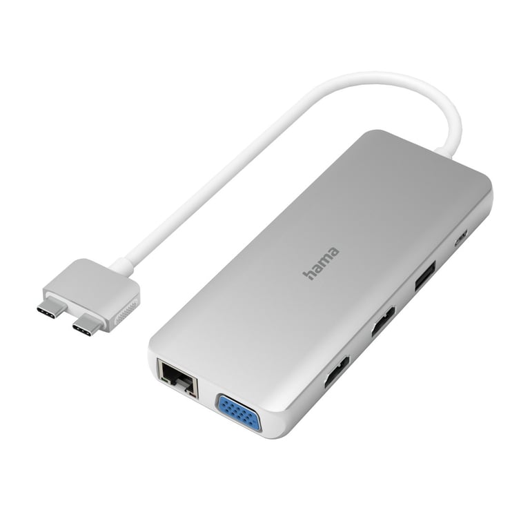 Acer Adaptateur Multiport USB Type-C, Hub 12 en 1, Argent