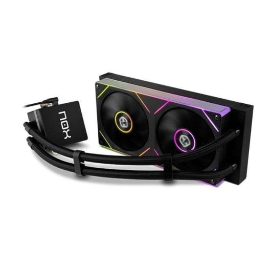 Refrigeración Líquida NOX Hummer 240 LCD 240mm 2 Ventiladores ARGB Pantalla LCD Negra - vue 4