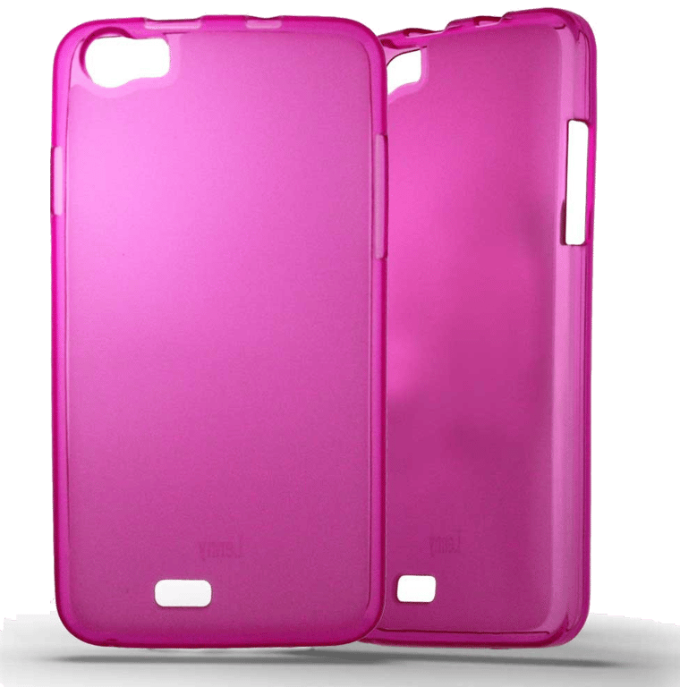 Coque silicone unie compatible Givré Rose Wiko Lenny