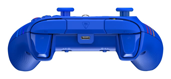 Controlador Turtle Beach Afterglow Wave Azul Controlador de juego RGB con cable - Licencia para Xbox Series XS, Xbox One y Windows - Botones programables, gatillos con efecto Hall, controles de audio