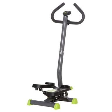 Stepper HOMCOM con Manillar, Pantalla LCD Plana, Resistencia Ajustable - Verde