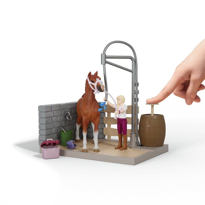 Coffret Aire de Lavage de Sofia,  42792 Horse Club, 26 pieces, Figurine mobile & accessoires, Jouet équestre, des 5 ans - Neuf