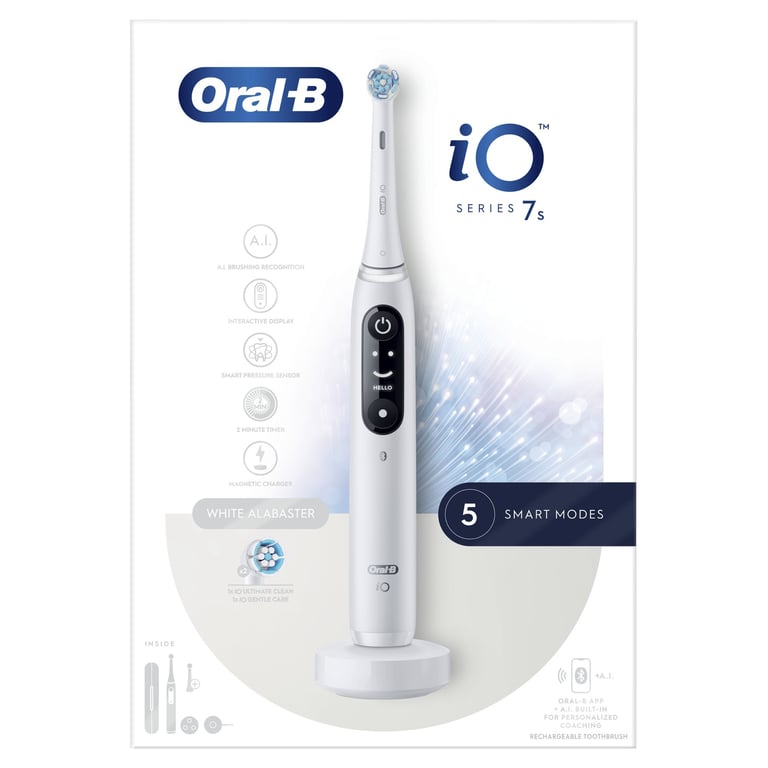 Brosse À Dents Électrique Oral-B iO 7S – 5 Modes, Batterie Intégrée, 2 Têtes Incluses - vue 6