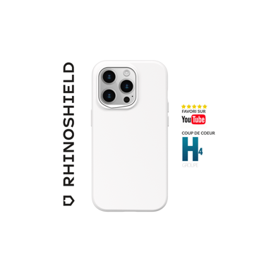Custodia RhinoShield compatibile con [iPhone 15 Pro Max] SolidSuit - Custodia sottile con tecnologia di assorbimento degli urti e finitura Premium Mate - Bianco