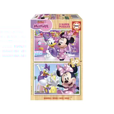 Puzzles Disney Minnie y Daisy - Juego de 2 puzzles de 50 piezas