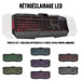 Gamium Clavier Gamer Filaire Ultra Mince, Gaming Keyboard USB Ergonomique LED Rétro-éclairage avec Raccourci Multimédia pour PS4, PC, Ordinateur, Bureau, Jeux - AZERTY