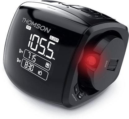 Thomson CP280 radio Reloj Digital Negro