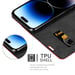 Coque pour Apple iPhone 14 PRO en ROUGE DE POMME Housse de protection Étui avec fermeture magnétique, fonction de support et compartiment pour carte