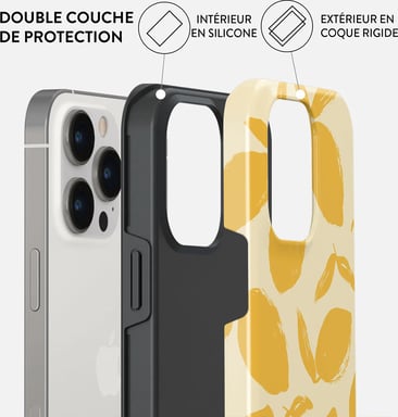 Burga Funda para iPhone 13 Pro MagSafe Tough A prueba de golpes Modelo Lemon Tart Amarillo